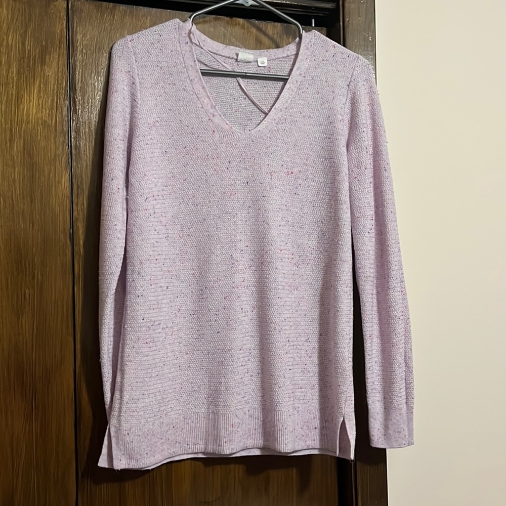 Gap Pastel pink wool blend sweater with flecks